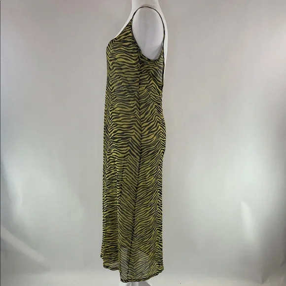 Yellow Zebra Mesh Swim Coverup, XL - Picture 7 of 8
